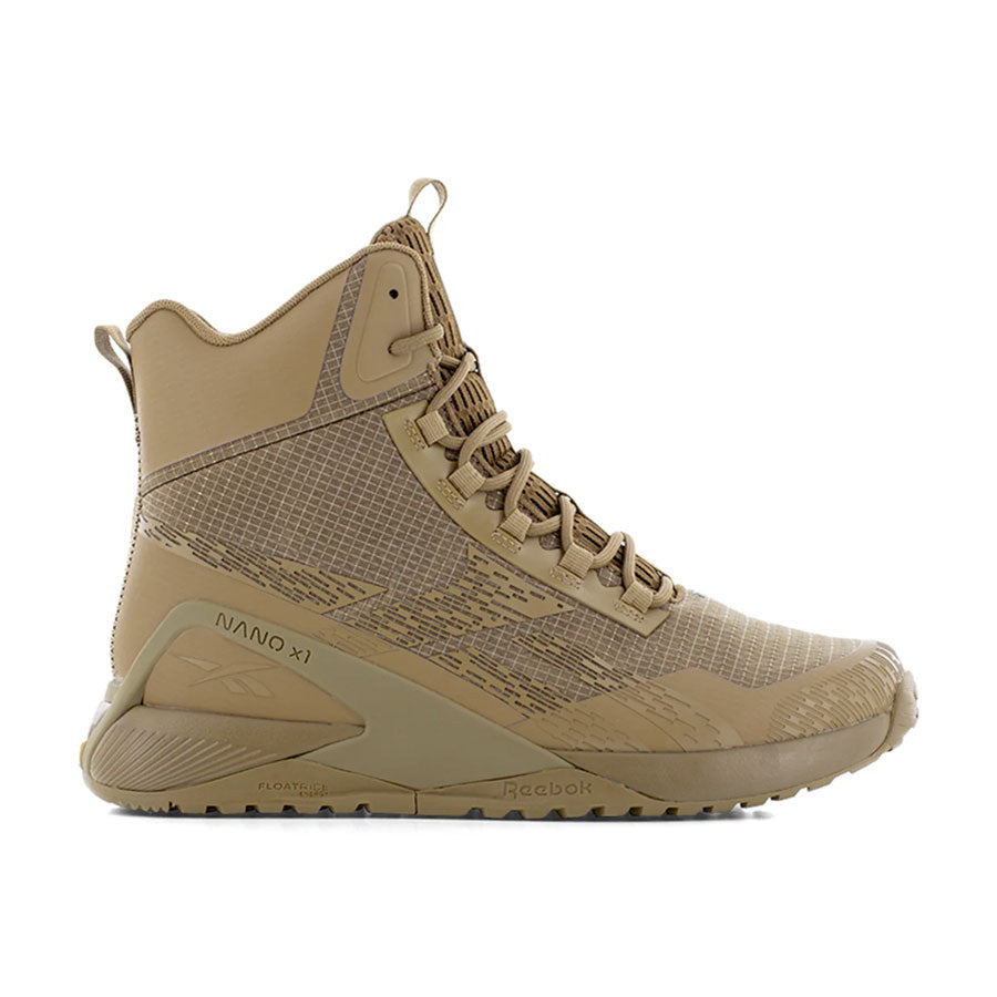 Reebok Nano X1 6" Tactical Boot Side Zip Coyote | TacDis AU Tactical Gear