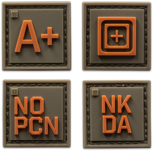 5.11 Tactical Blood Type Patch Kit A Pos Tactical Distributors Ltd New Zealand