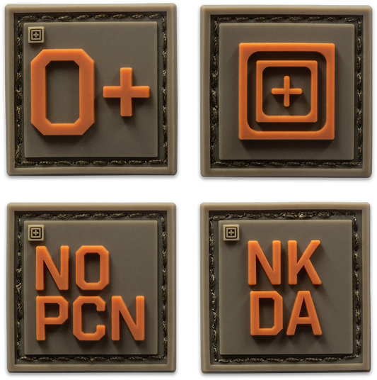 5.11 Tactical Blood Type Patch Kit O Pos Tactical Distributors Ltd New Zealand