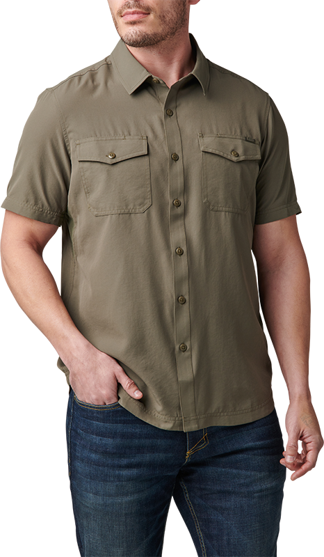 5.11 Tactical Marksman Short Sleeve Shirt Ranger Green Tactical Distributors Ltd New Zealand