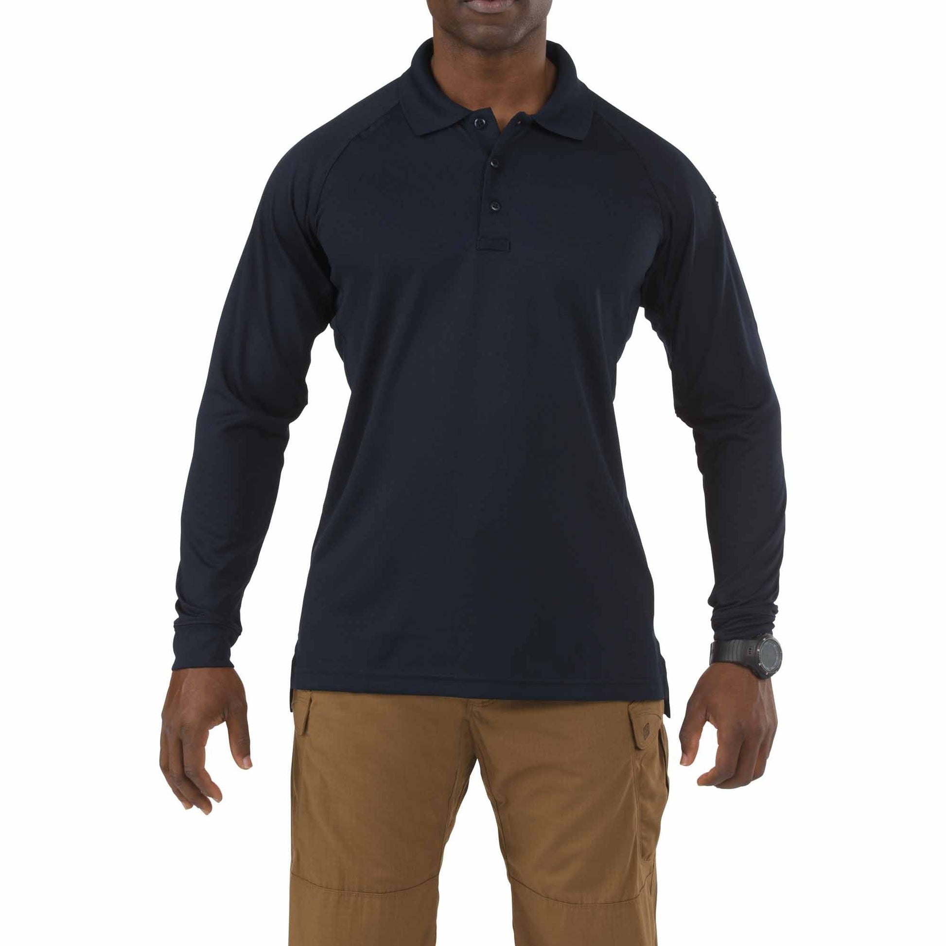 5.11 Tactical Performance Long Sleeve Polo Shirts Dark Navy Extra Small Tactical Distributors Ltd New Zealand