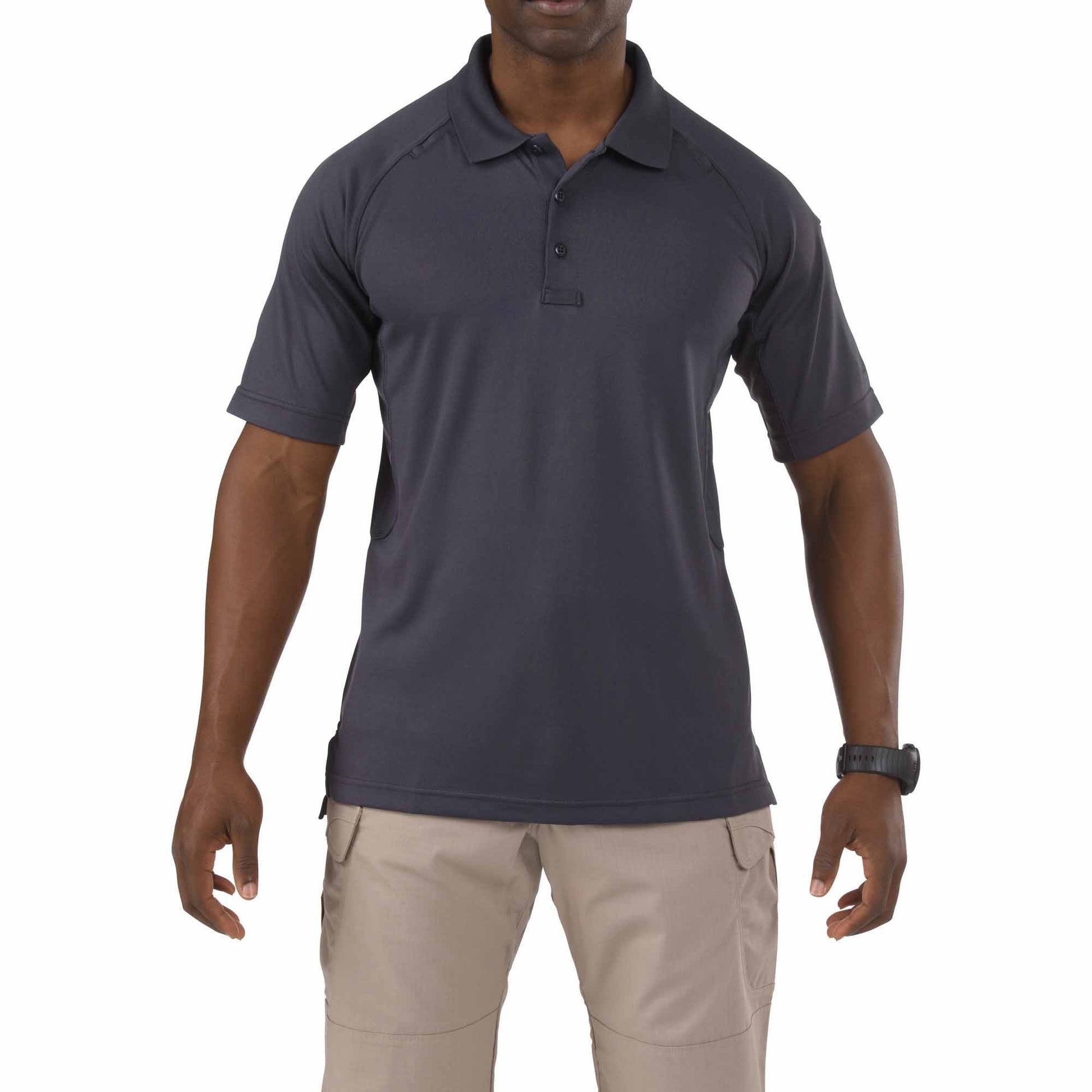 5.11 Tactical Performance Short Sleeve Polo Charcoal Extra Small Tactical Distributors Ltd New Zealand