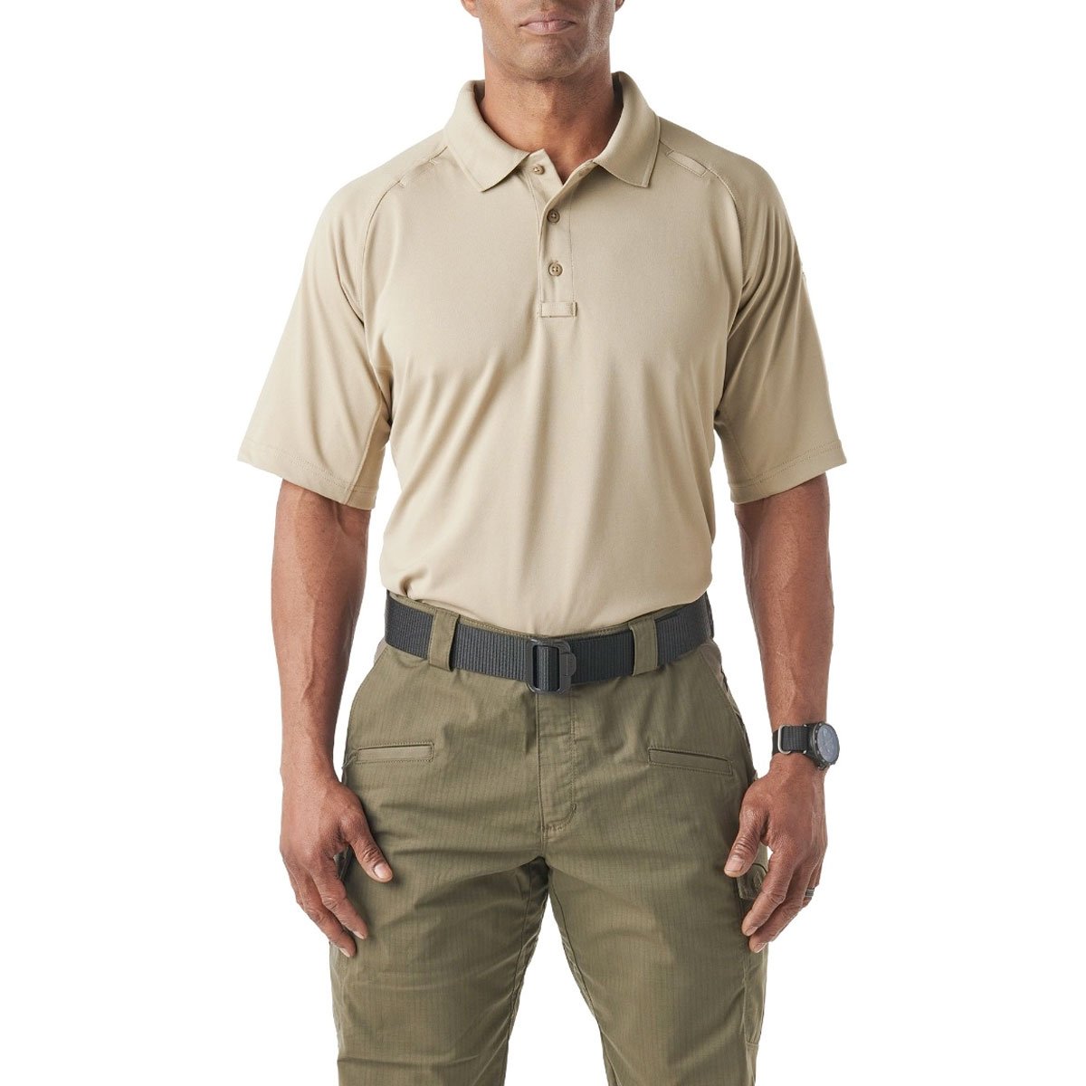 5.11 Tactical Performance Short Sleeve Polo Silver Tan Tactical Distributors Ltd New Zealand