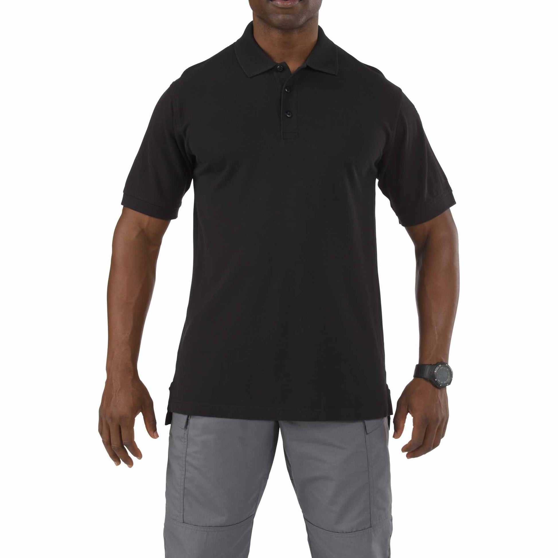 5.11 Tactical Professional Short Sleeve Polo Shirt Black Tactical Distributors Ltd New Zealand
