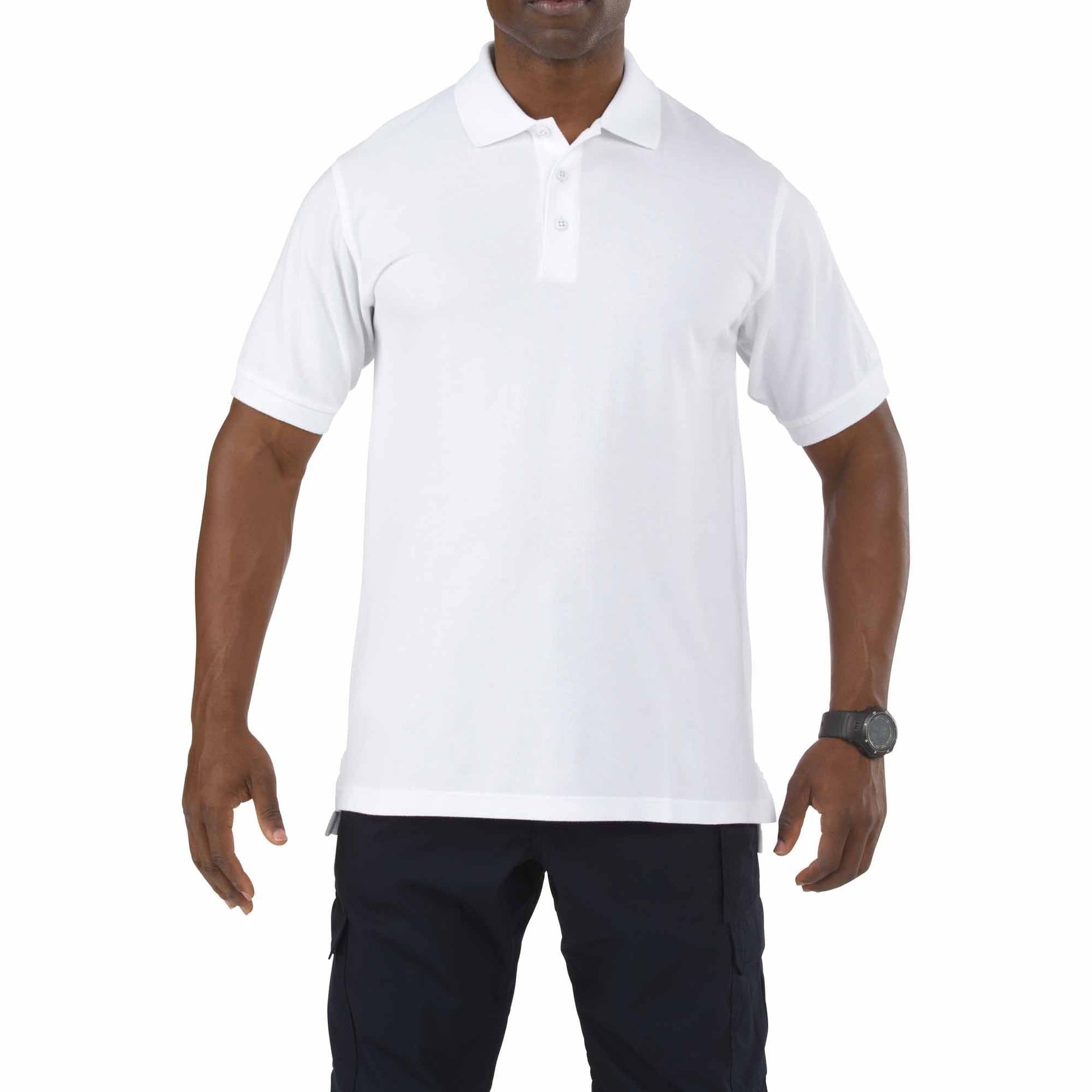 5.11 Tactical Professional Short Sleeve Polo Shirt White Tactical Distributors Ltd New Zealand