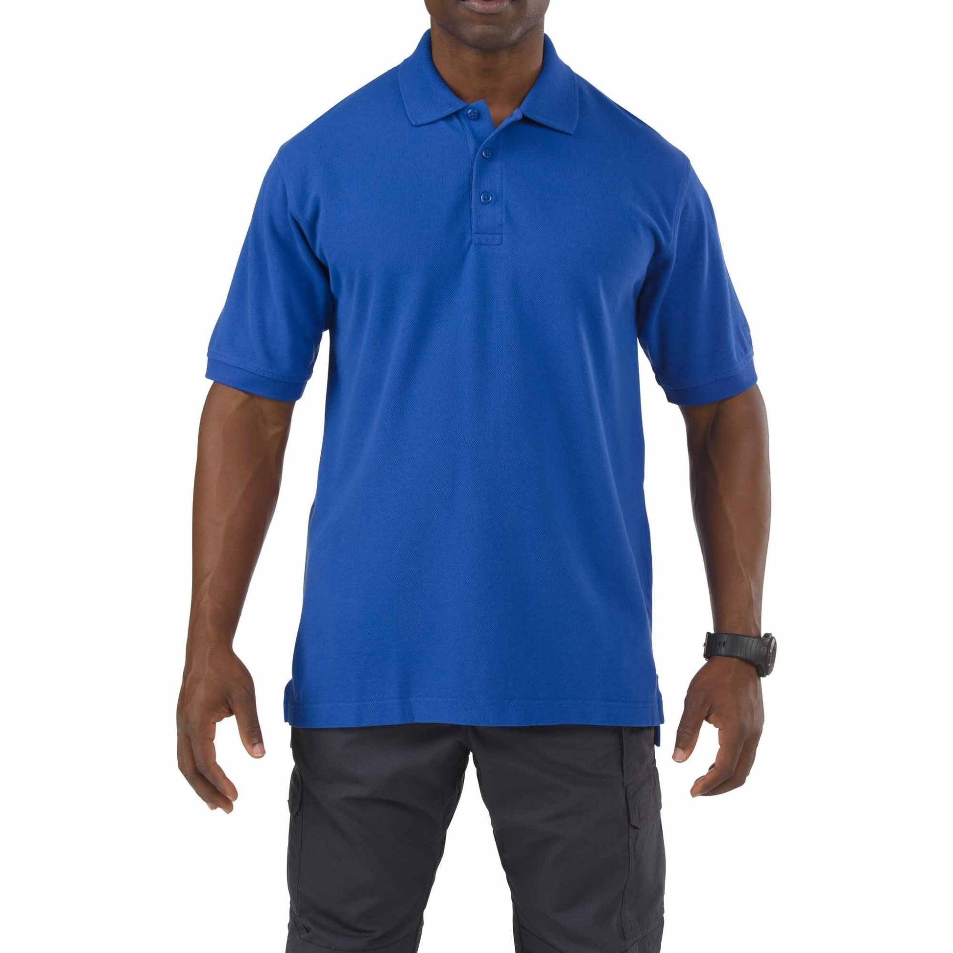 5.11 Tactical Professional Short Sleeve Polo Shirt Academy Blue Tactical Distributors Ltd New Zealand