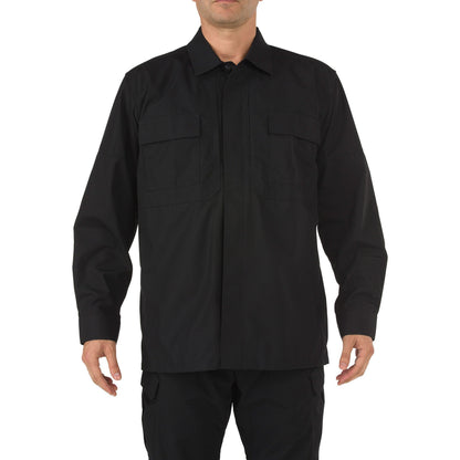 5.11 Tactical RipStop TDU Long Sleeve Shirt Black Tactical Distributors Ltd New Zealand