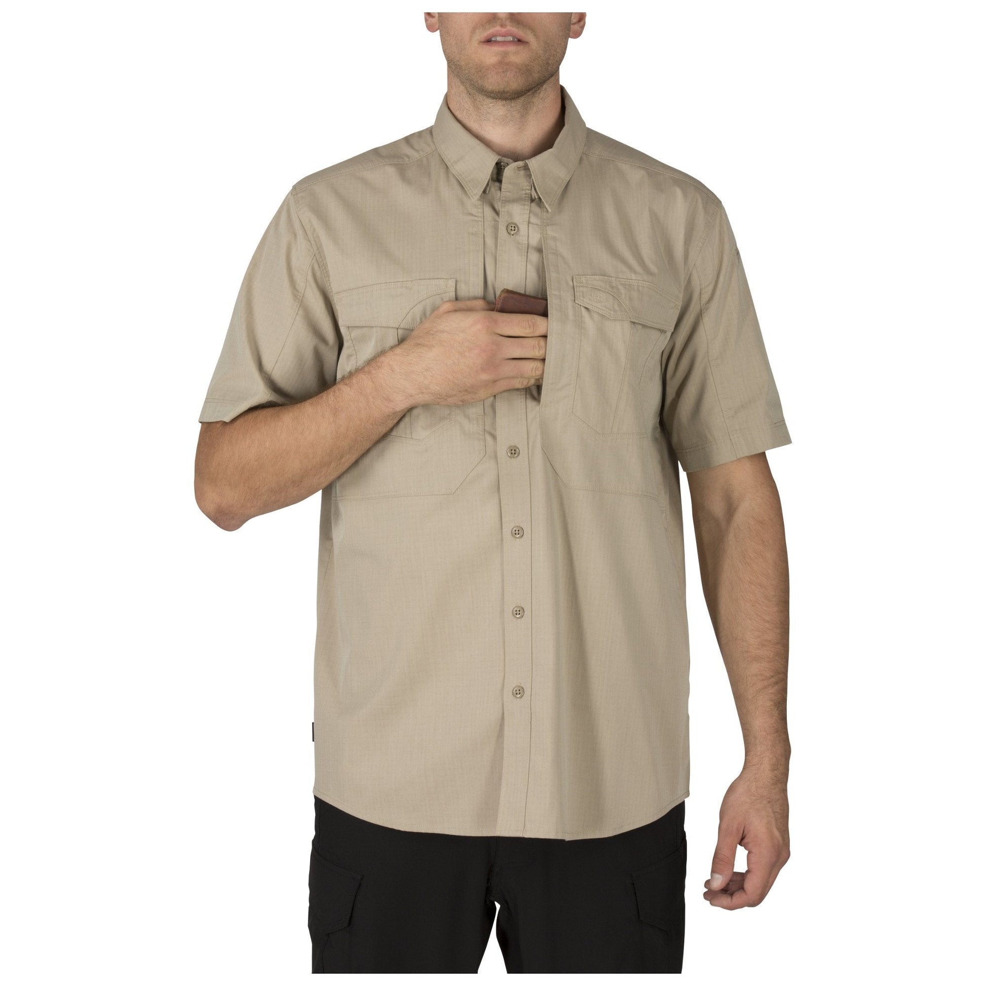 5.11 Tactical Stryke Short Sleeve Shirts Khaki Tactical Distributors Ltd New Zealand