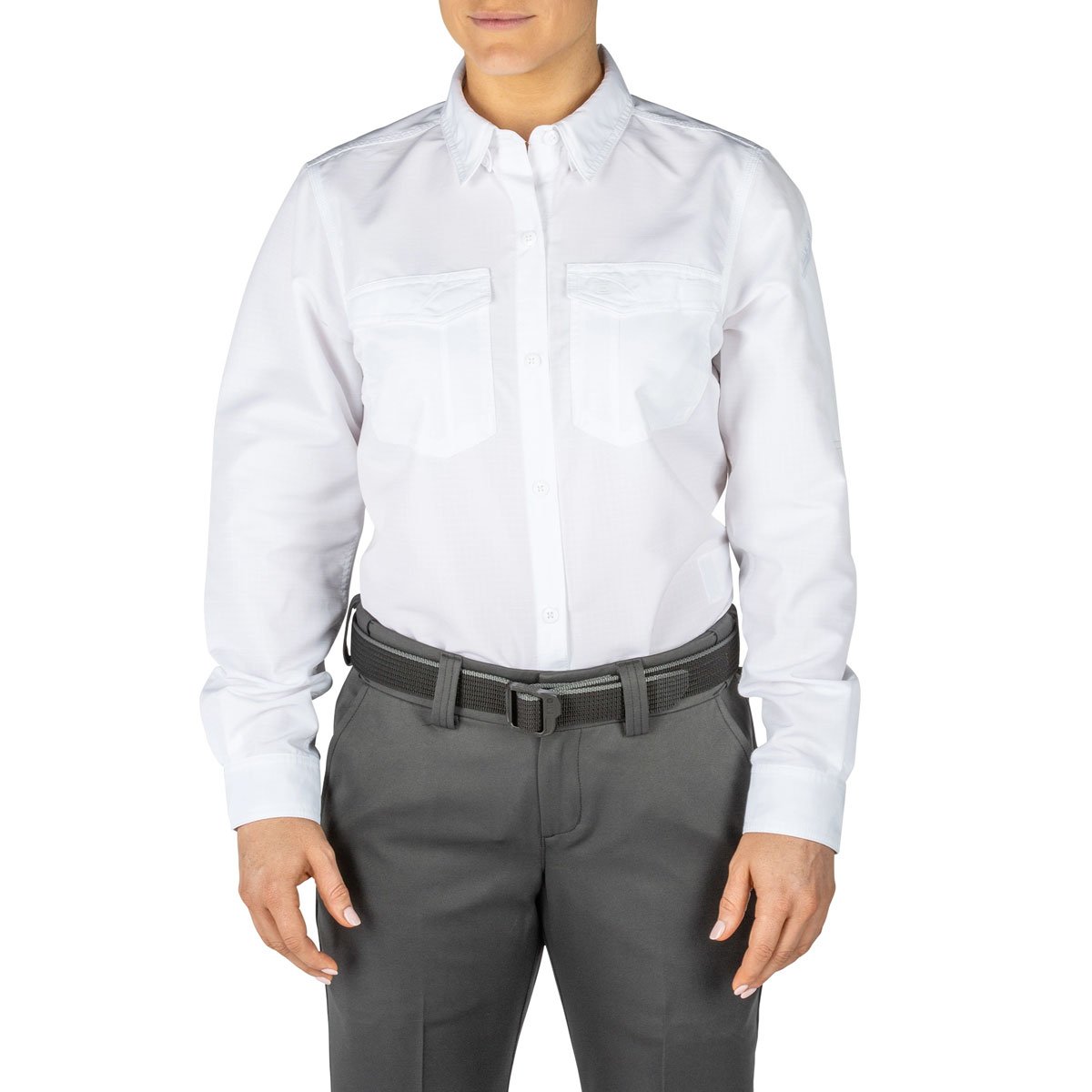 5.11 Tactical Women's Fast-Tac Long Sleeve Shirt Uniform White Tactical Distributors Ltd New Zealand