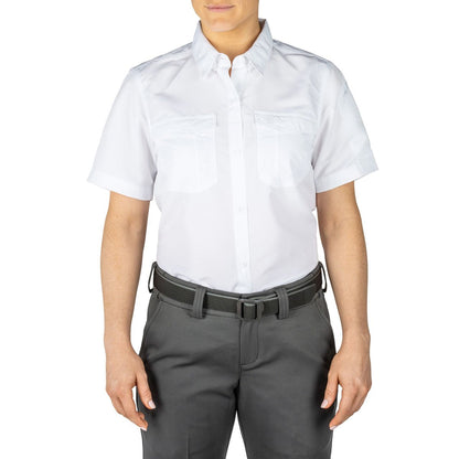 5.11 Tactical Womens Fast Tac Short Sleeve Shirt Short Sleeve Shirts 5.11 Tactical Uniform White Small Tactical Gear Supplier Tactical Distributors Australia