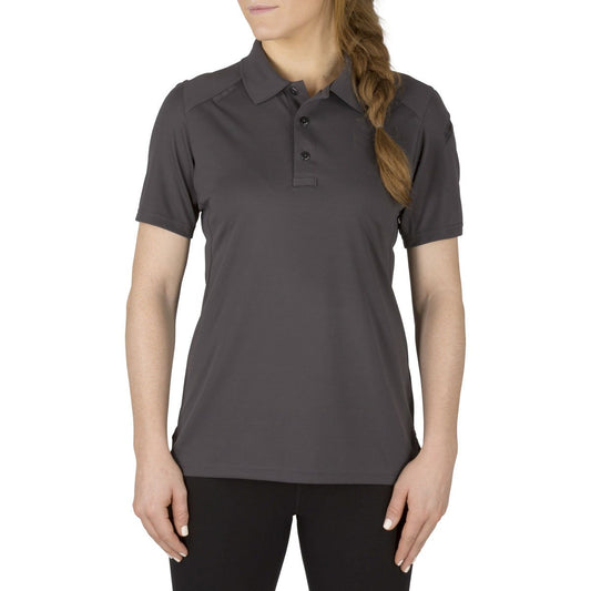 5.11 Tactical Womens Helios Short Sleeve Polo Charcoal Tactical Distributors Ltd New Zealand