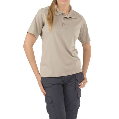 5.11 Tactical Womens Performance Short Sleeve Polo Silver Tan Tactical Distributors Ltd New Zealand