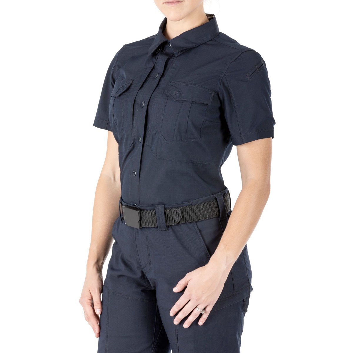 5.11 Tactical Womens Stryke Short Sleeve Shirt Dark Navy Short Sleeve Shirts 5.11 Tactical Tactical Gear Supplier Tactical Distributors Australia