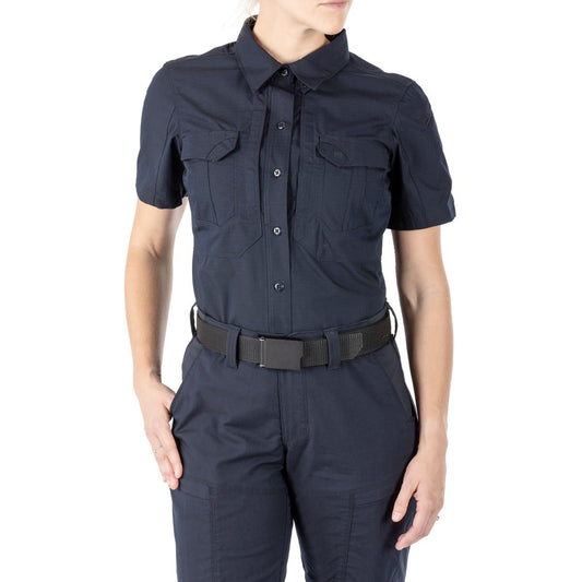 5.11 Tactical Womens Stryke Short Sleeve Shirt Dark Navy Short Sleeve Shirts 5.11 Tactical Tactical Gear Supplier Tactical Distributors Australia