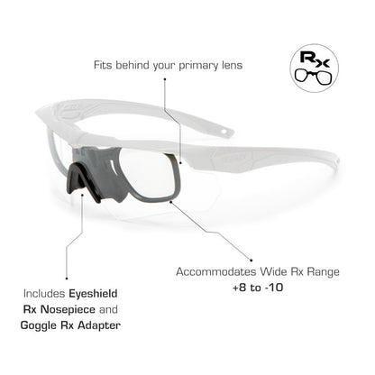 ESS Eye Safety Systems Crossbow Suppressor 3 Lens Kit Black with Clear, Smoke Gray & Hi-Def Yellow