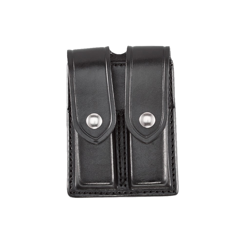 Aker Leather Double Magazine Pouch Plain Black Tactical Distributors Ltd New Zealand