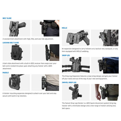 Alien Gear Rapid Force Duty Holster for Glock 19 - Matte Finish Level 3 Retention Light Bearing Tactical Distributors Ltd New Zealand