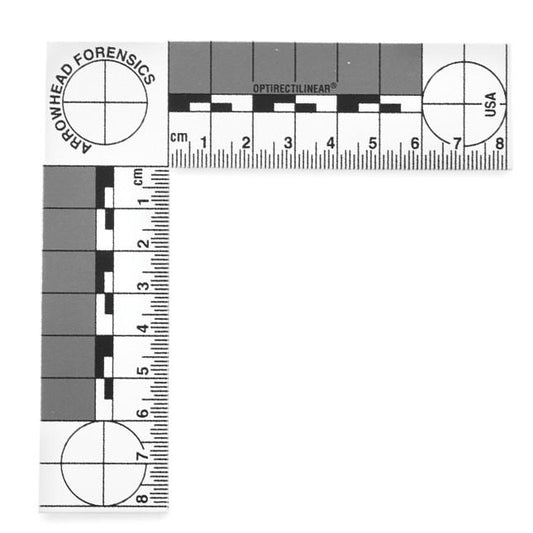 Arrowhead Forensics ABFO No. 2 Photomacrographic Scales - Plastic - White Tactical Distributors Ltd New Zealand