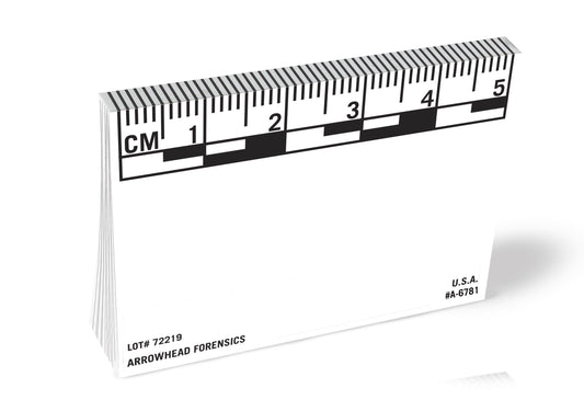 Arrowhead Forensics Adhesive Certified Scale Note Pad - White - 5cm/mm - 50/pad A-6781 Crime Scene Investigation Arrowhead Forensics Tactical Gear Supplier Tactical Distributors Australia