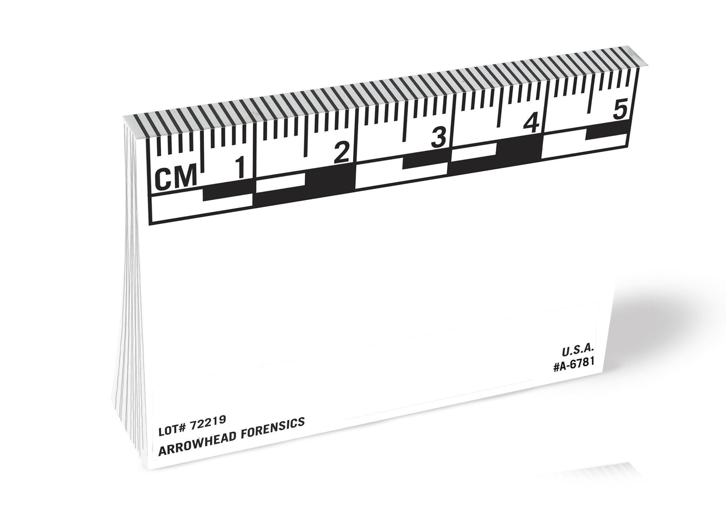 Arrowhead Forensics Adhesive Certified Scale Note Pad - White - 5cm/mm - 50/pad A-6781 Tactical Distributors Ltd New Zealand