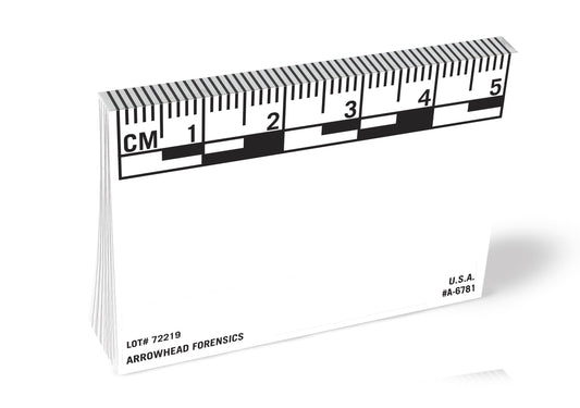 Arrowhead Forensics Adhesive Certified Scale Note Pad - White - 5cm/mm - 50/pad A-6781 Tactical Distributors Ltd New Zealand