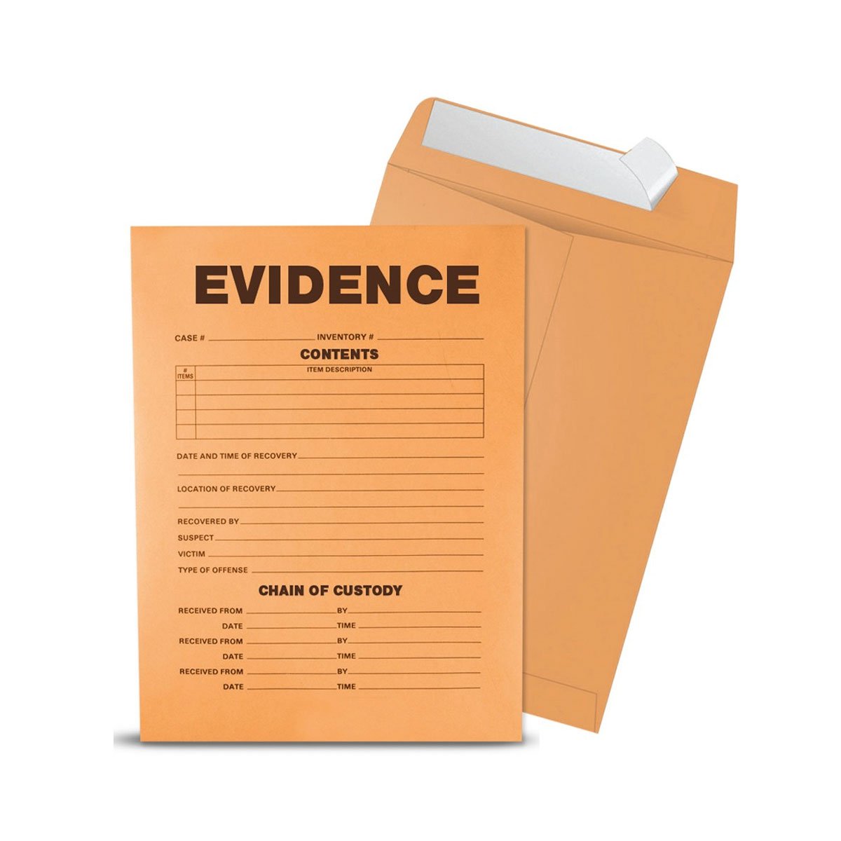 Arrowhead Forensics Printed Evidence Envelopes 100 pack Tactical Distributors Ltd New Zealand