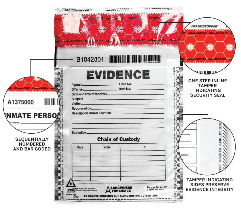 Arrowhead Forensics SureSeal Tamper Indicating Evidence Bags Tactical Distributors Ltd New Zealand