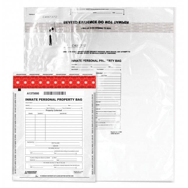 Arrowhead Forensics SureSeal Tamper Indicating Inmate Personal Property Storage Bag - 20” x 20” - 100/pk Tactical Distributors Ltd New Zealand