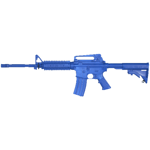 Blue Training Guns - Colt M4 w/ Forward Rail Color: Blue Weighted: Yes Tactical Distributors Ltd New Zealand
