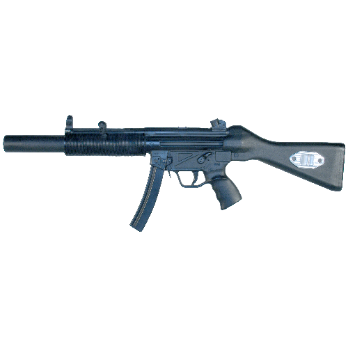 Blue Training Guns - Heckler & Koch MP5SD Color: Black Weighted: Yes Tactical Distributors Ltd New Zealand