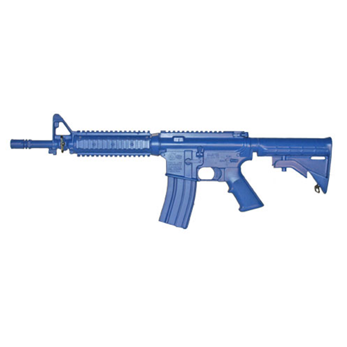 Blue Training Guns - M4 Commando Flat Top Closed Stock Forward Rail Color: Blue Weighted: No Tactical Distributors Ltd New Zealand