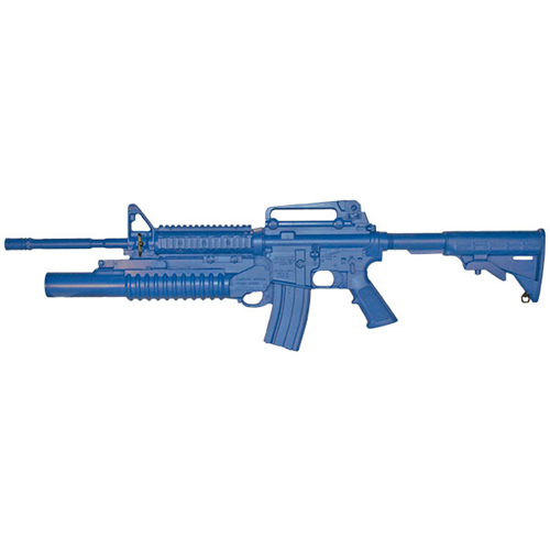 Blue Training Guns - M4 Open Stock Forward Rail w/ M203 Color: Blue Weighted: Yes Tactical Distributors Ltd New Zealand