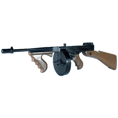 Blue Training Guns - Thompson 1928 W/Drum Magazine Period Weapon Tactical Distributors Ltd New Zealand