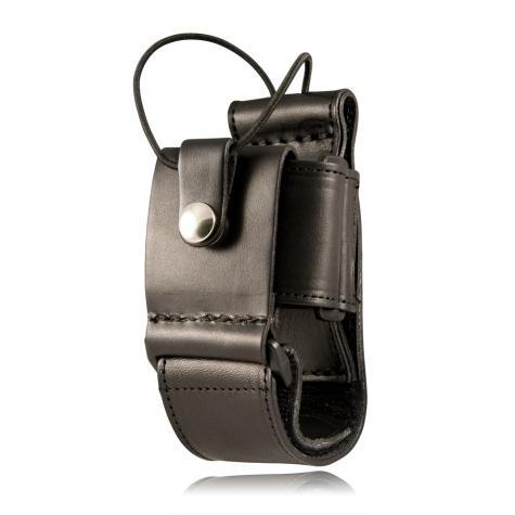Boston Leather Firefighter's Adjustable Radio Holder Plain Black Leather Tactical Distributors Ltd New Zealand