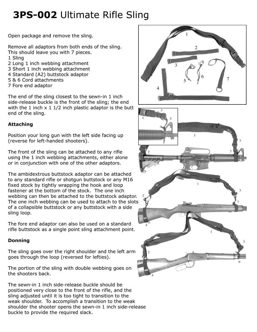 Condor 3 Point Sling Black Tactical Distributors Ltd New Zealand