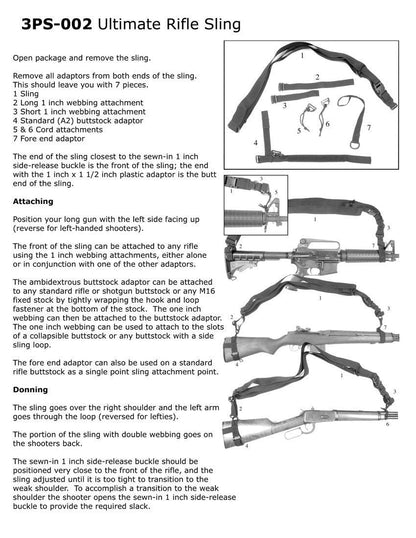 Condor 3 Point Sling Black Tactical Distributors Ltd New Zealand