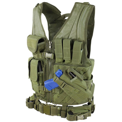 Condor Cross Draw Vest OD Green Tactical Distributors Ltd New Zealand