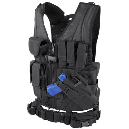 Condor Cross Draw Vest Black Tactical Distributors Ltd New Zealand