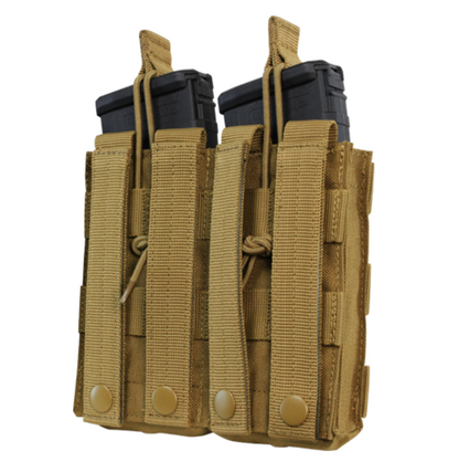 Condor Double Open-Top M4/M16 Mag Pouch Coyote Brown Tactical Distributors Ltd New Zealand