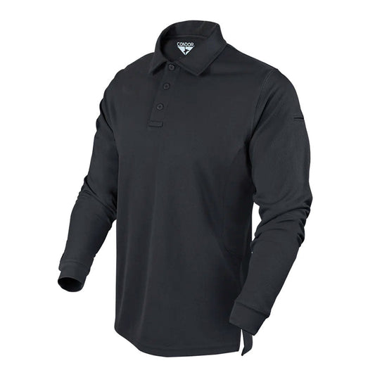 Condor Performance Long Sleeve Tactical Polo Black Tactical Distributors Ltd New Zealand