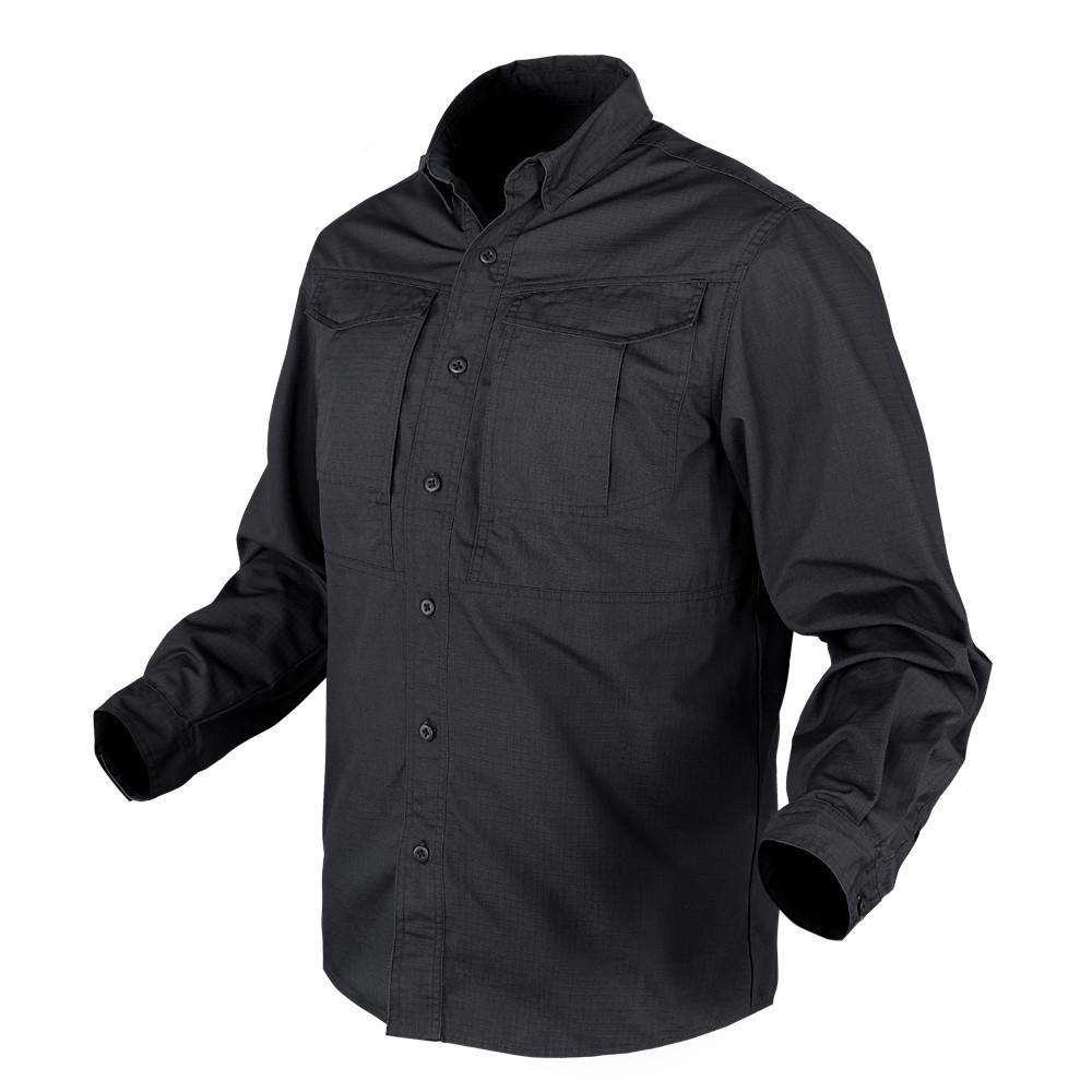 Condor TAC-PRO Shirt Long Sleeve Shirts Condor Outdoor Black Small Tactical Gear Supplier Tactical Distributors Australia