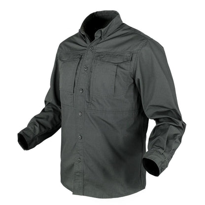 Condor TAC-PRO Shirt Long Sleeve Shirts Condor Outdoor Graphite Small Tactical Gear Supplier Tactical Distributors Australia