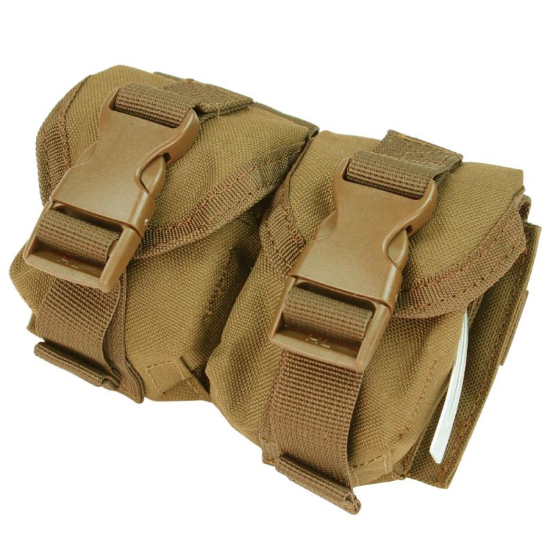 Condor Tactical MA14 MOLLE Modular Military Double Frag Grenade Pouch Coyote Brown (498) Tactical Distributors Ltd New Zealand