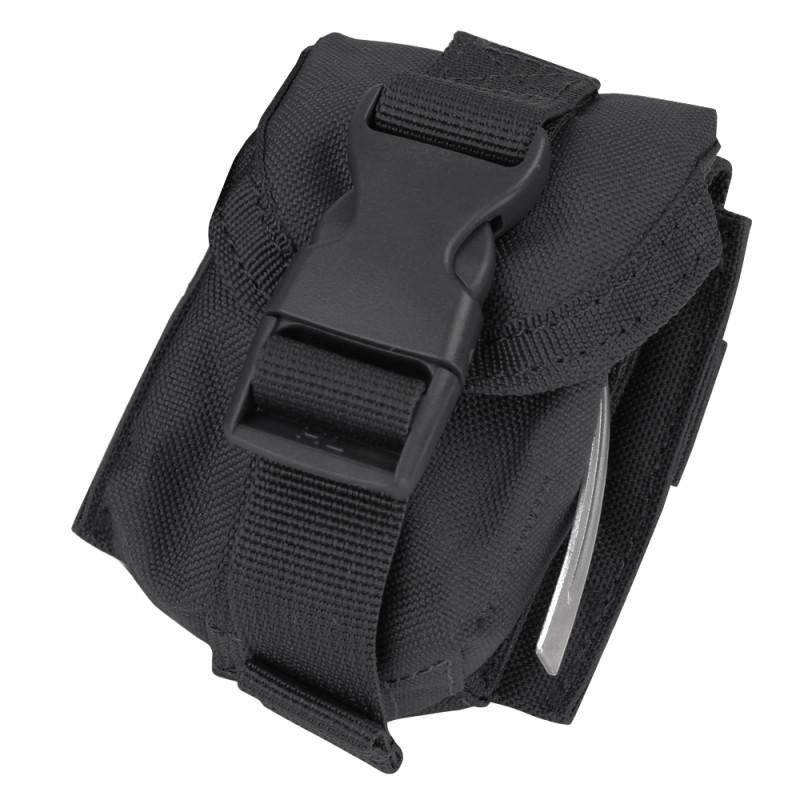 Condor Tactical MA15 MOLLE Modular Military Single Frag Grenade Pouch Black (002) Tactical Distributors Ltd New Zealand