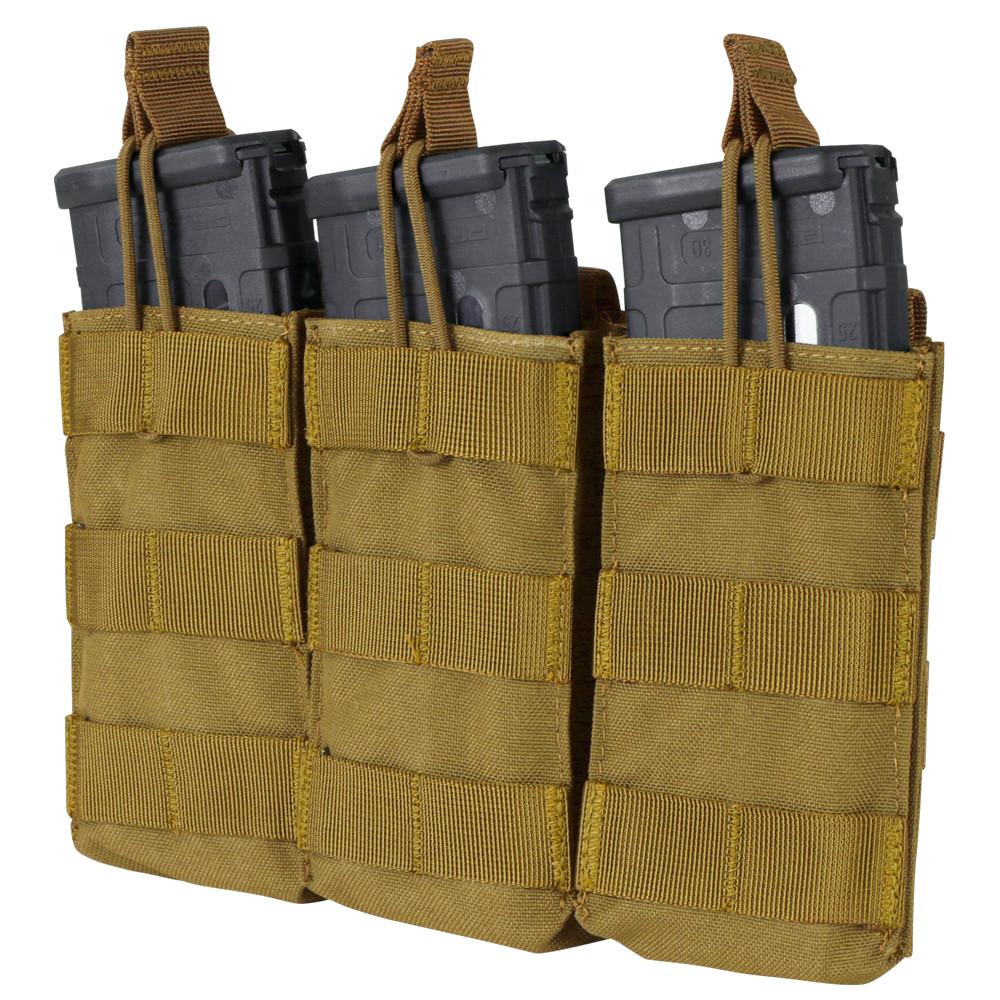 Condor Triple M4 Open Top Mag Pouch Coyote Brown Tactical Distributors Ltd New Zealand