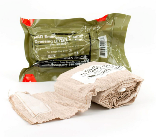 ETD Emergency Trauma Dressing 4" Flat Pack Tactical Distributors Ltd New Zealand