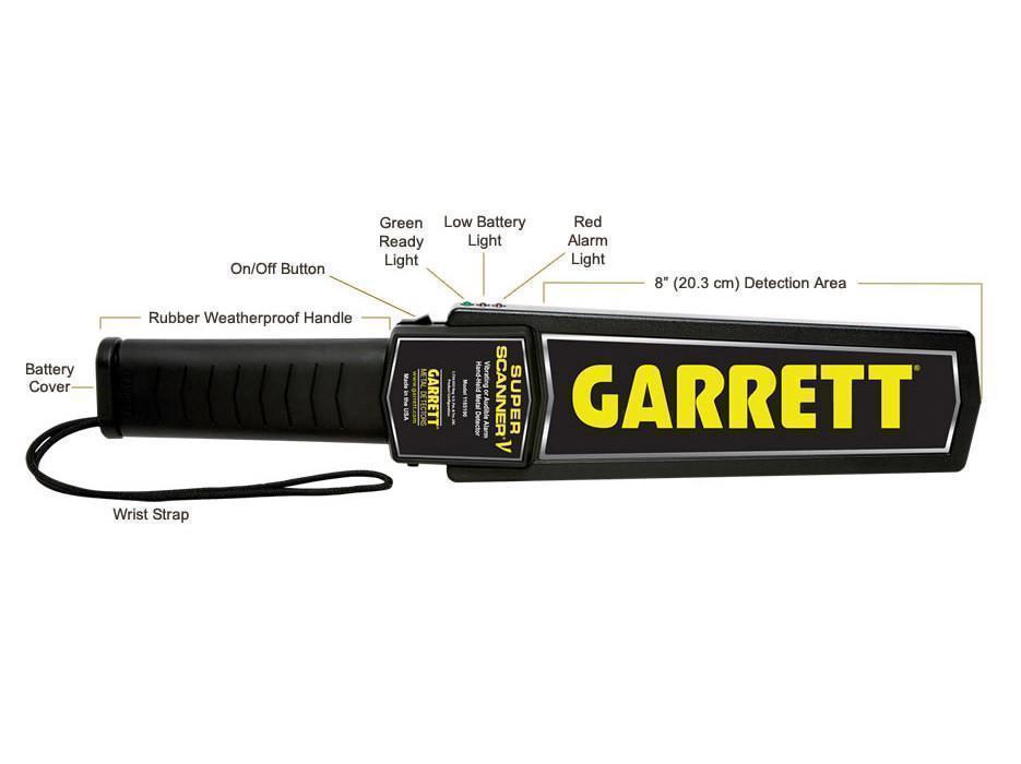 Garrett Metal Detectors Garrett Super Scanner Hand Held Metal Detector Tactical Gear