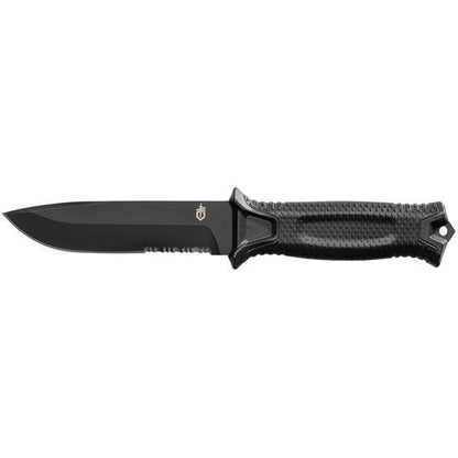 Gerber StrongArm Fixed Blade Knife Black Partially Serrated Tactical Distributors Ltd New Zealand