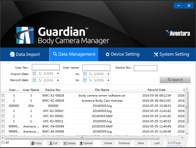 Guardian GPC-VMS Body Camera Video Management Software Tactical Distributors Ltd New Zealand