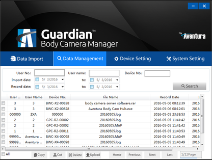 Guardian GPC-VMS Body Camera Video Management Software Tactical Distributors Ltd New Zealand